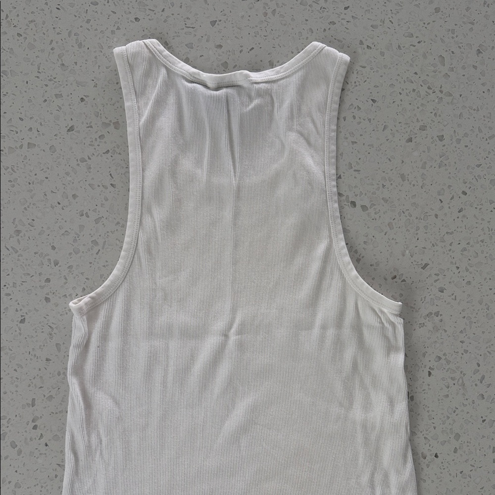 Armani Exchange Ribbed White Tank Size Medium - Picture 7 of 8